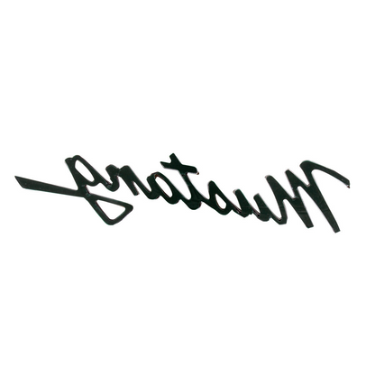 Chrome "Mustang" Script Emblem With Adhesive Tape