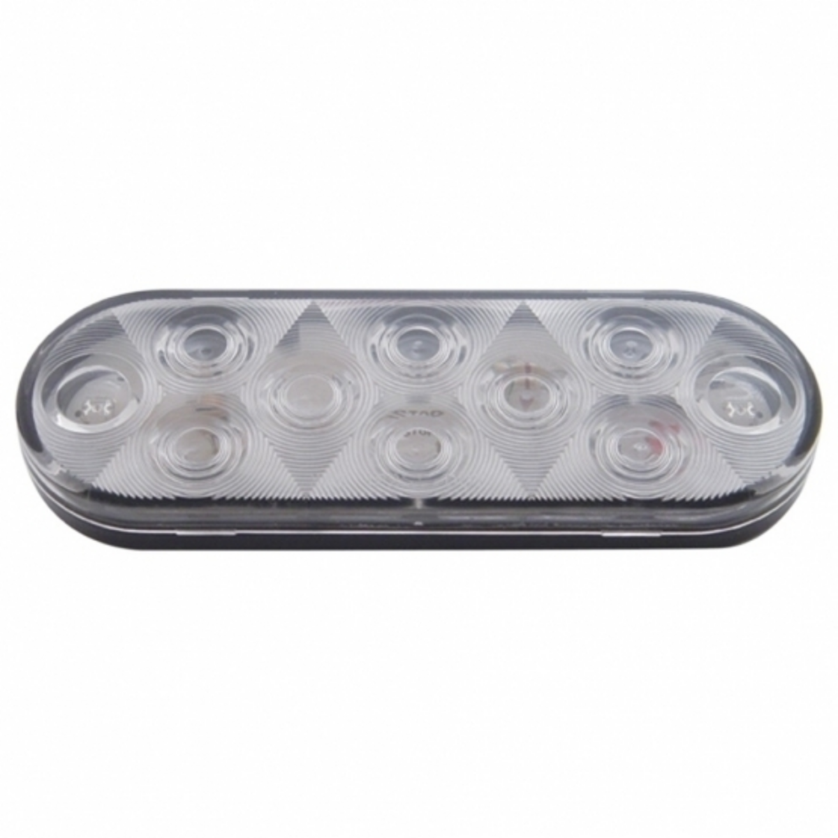 10 LED 6" Oval Auxiliary/Utility Light - White LED/Clear Lens (Bulk)