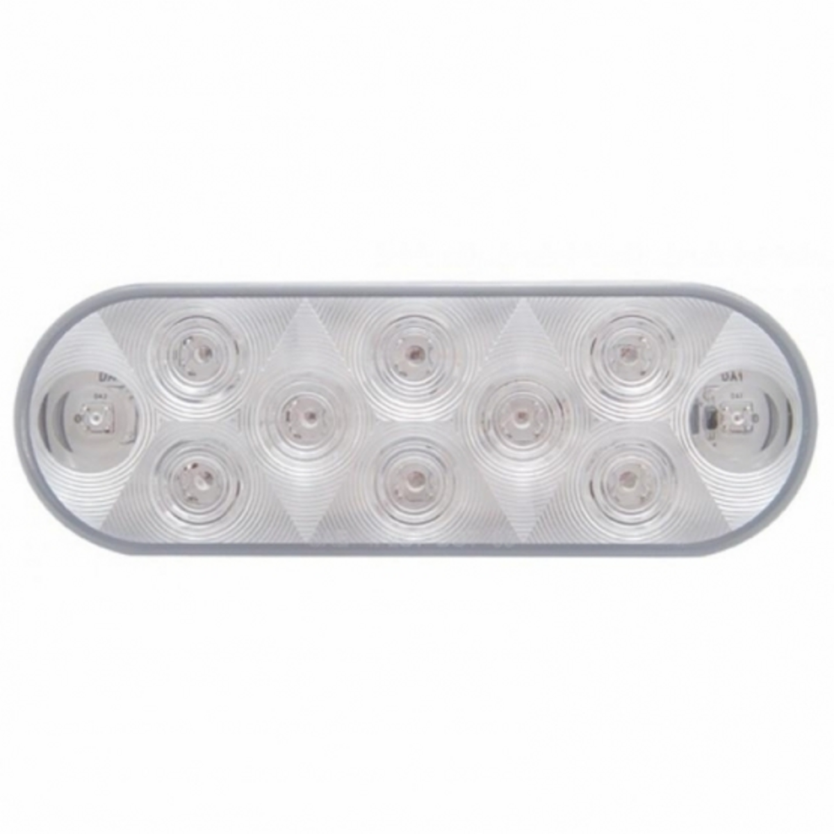 10 LED 6" Oval Auxiliary/Utility Light - White LED/Clear Lens (Bulk)