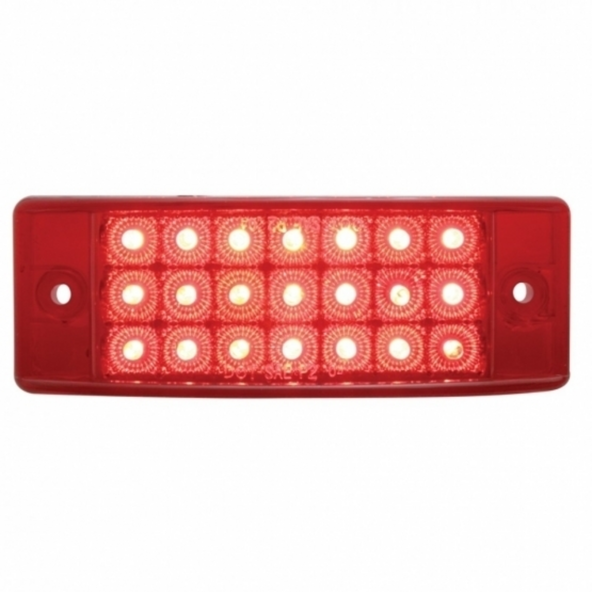 21 LED Reflector Rectangular Light (Clearance/Marker) - Red LED/Red Lens (Bulk)
