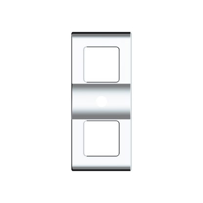 Chrome Plastic Switch Covers - 3 Openings (Card of 2)