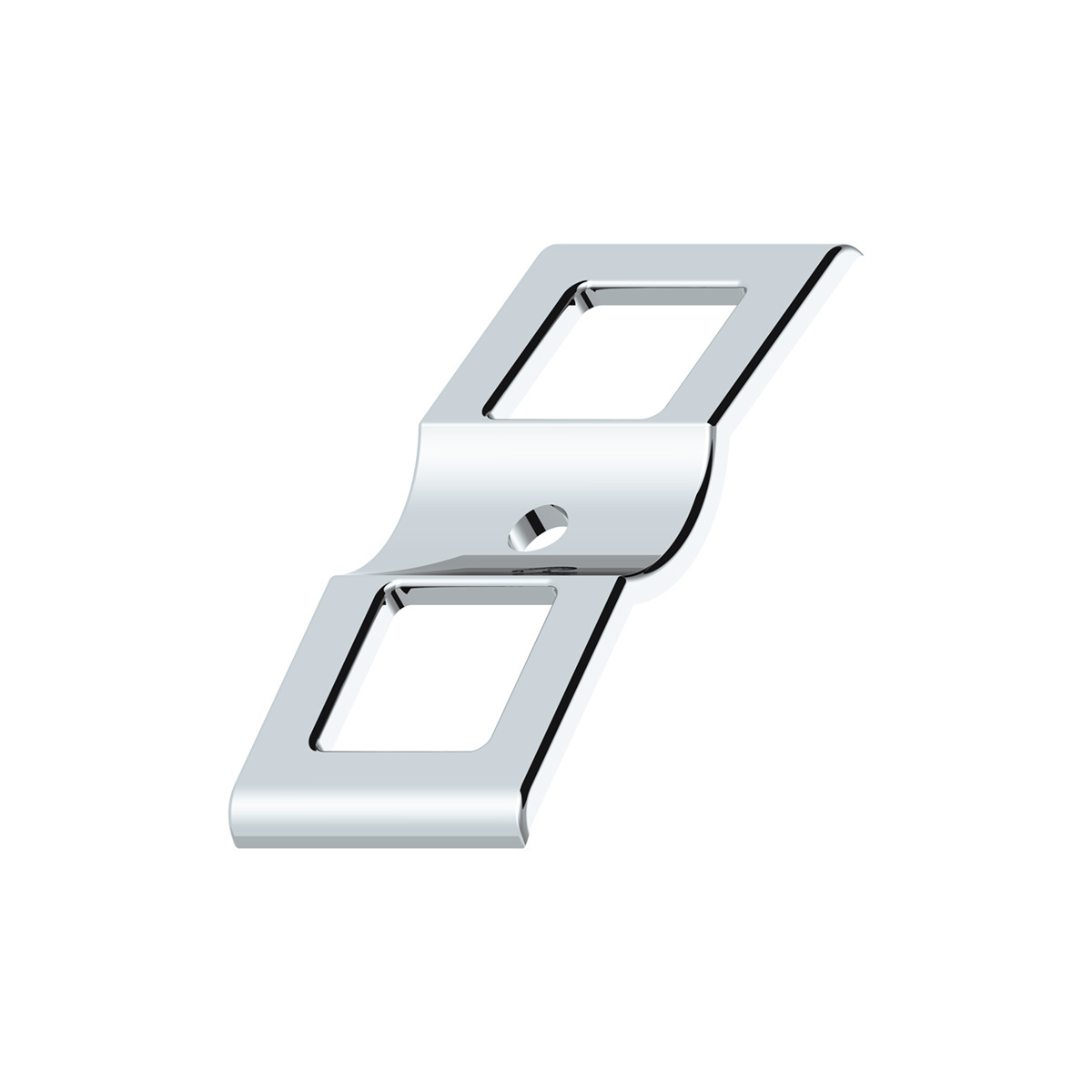 Chrome Plastic Switch Covers - 3 Openings (Card of 2)
