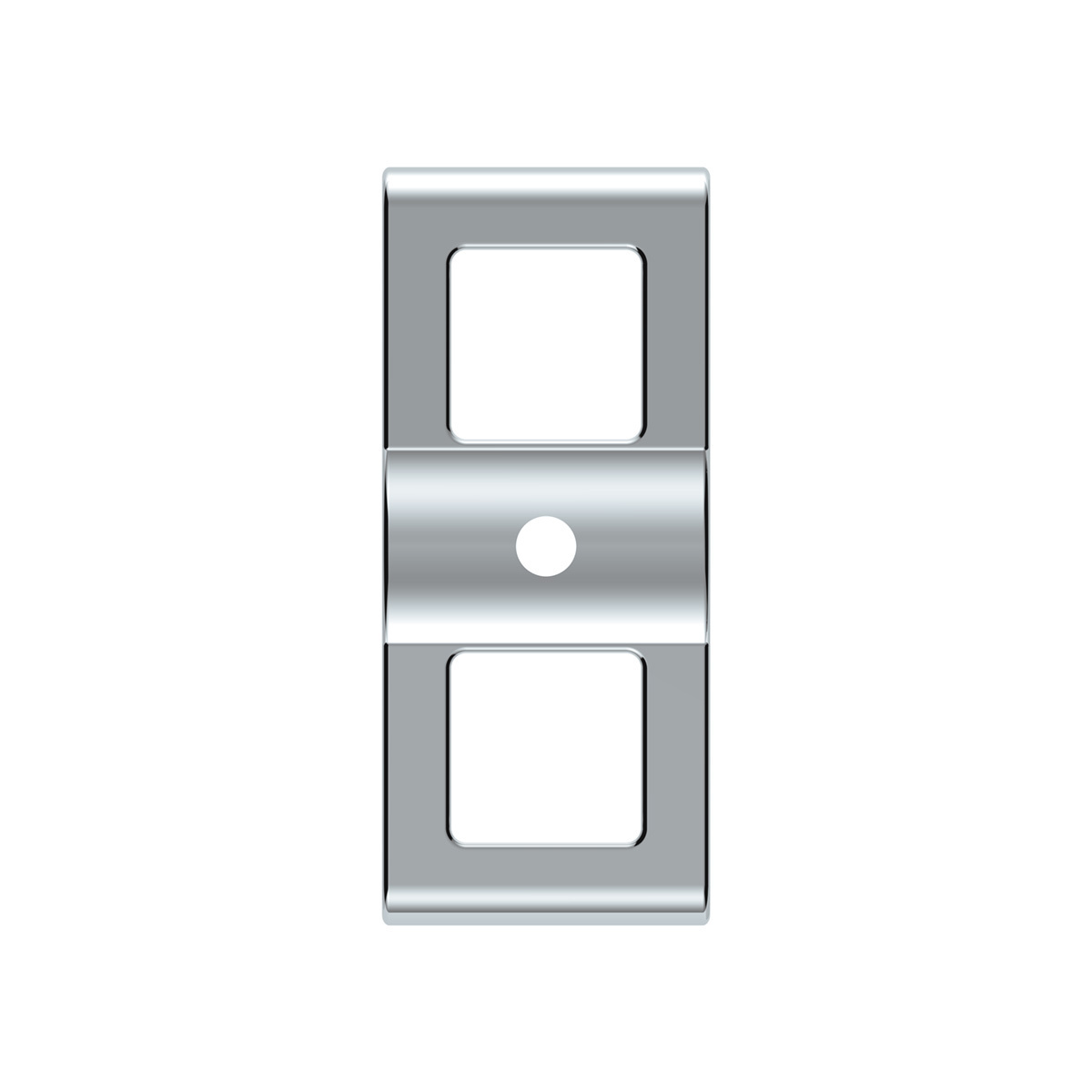 Chrome Plastic Switch Covers - 3 Openings (Card of 2)