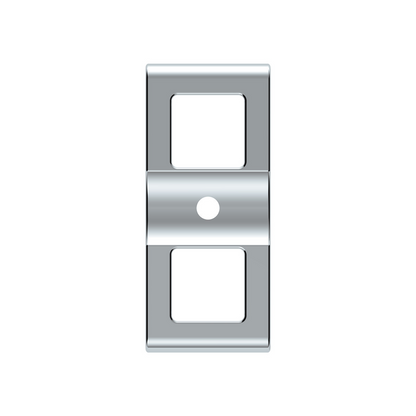 Chrome Plastic Switch Covers - 3 Openings (Card of 2)