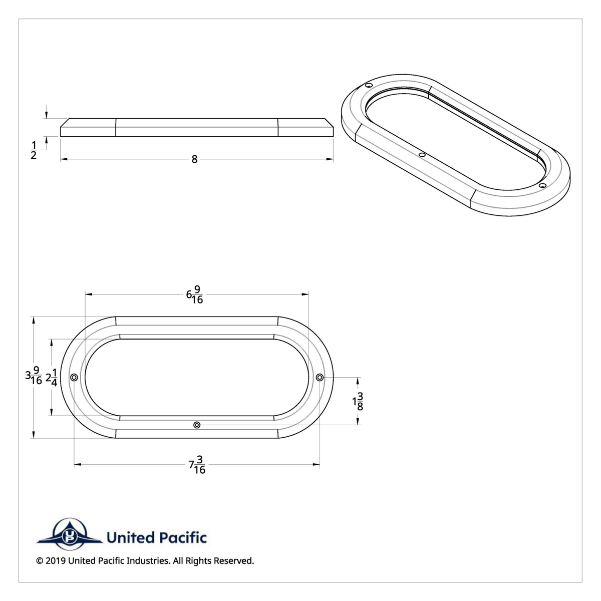 Oval Light Bezel (Bulk)