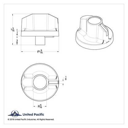 Signature A/C Control Knob For Kenworth - Green Crystal