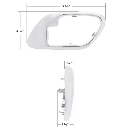 Chrome Plastic Interior Door Handle Bezel For 1995-2000 Chevrolet/GMC Truck-L/H