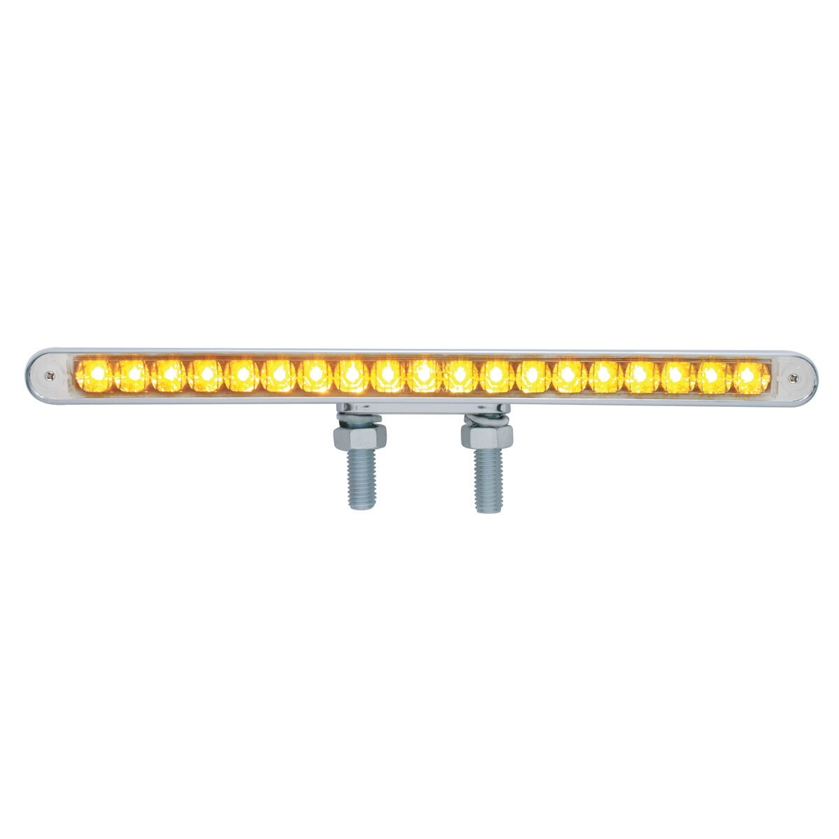 38 LED 12" Reflector Double Face Light Bar - Amber LED/Clear Lens