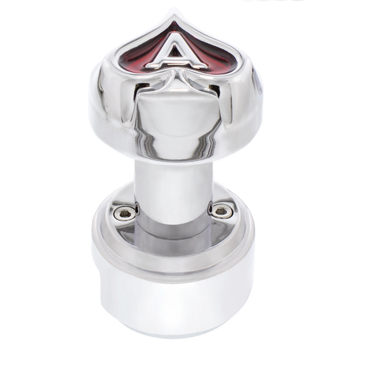 Ace of Spade Thread-On Gearshift Knob With 13/15/18 Speed Adapter - Chrome