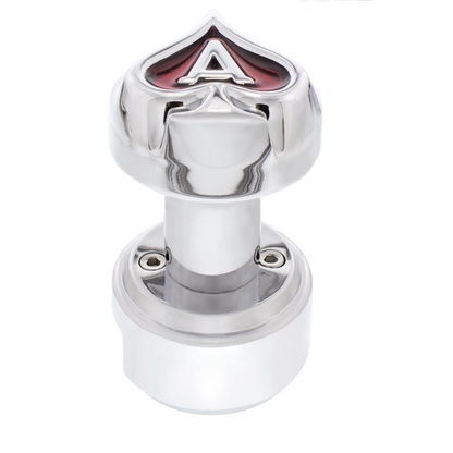 Ace of Spade Thread-On Gearshift Knob With 13/15/18 Speed Adapter - Chrome