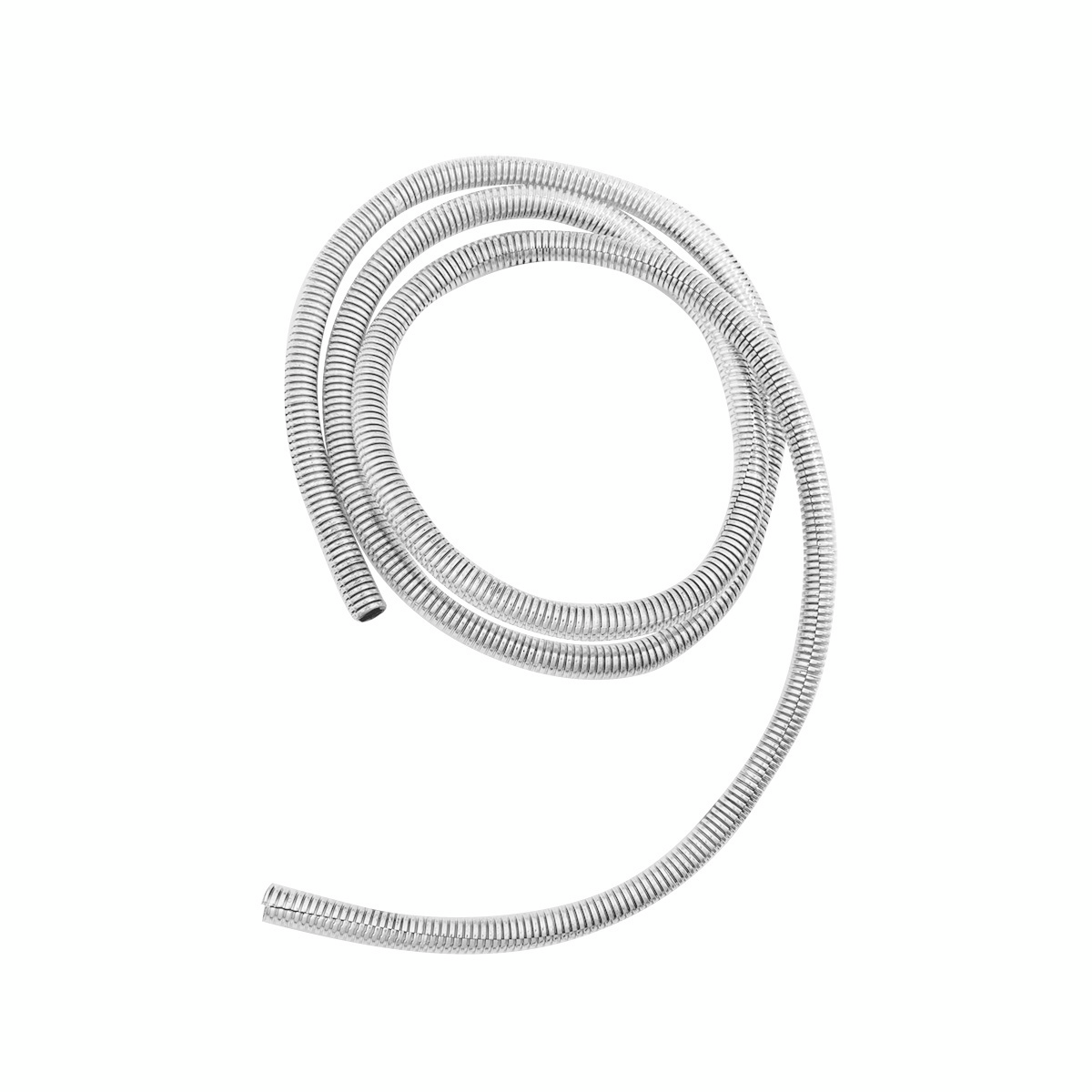72" Long Chrome Wire Loom - 3/8" Diameter