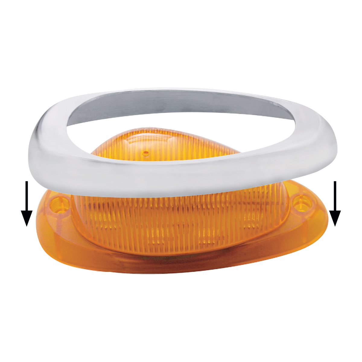 15 LED Freightliner Sleeper Light (Clearance/Marker) - Amber LED/Amber Lens