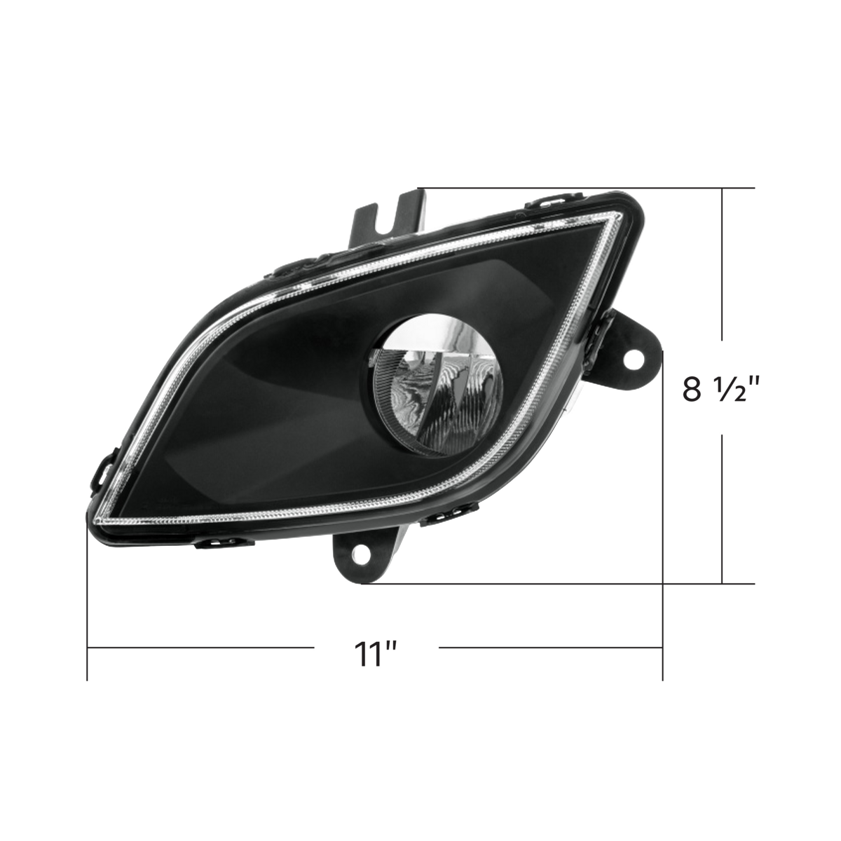 High Power LED Blackout Fog Light For 2018-2024 Freightliner Cascadia - Driver