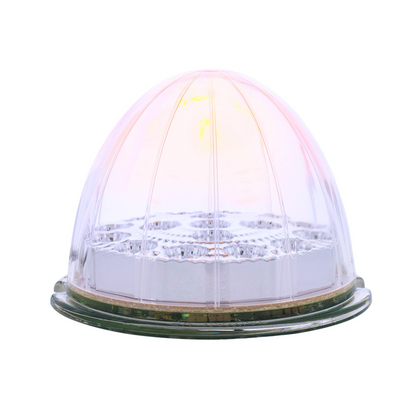 17 LED Dual Function Reflector Cab Light - Amber LED/Clear Lens