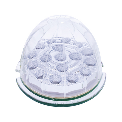 17 LED Dual Function Reflector Cab Light - Amber LED/Clear Lens