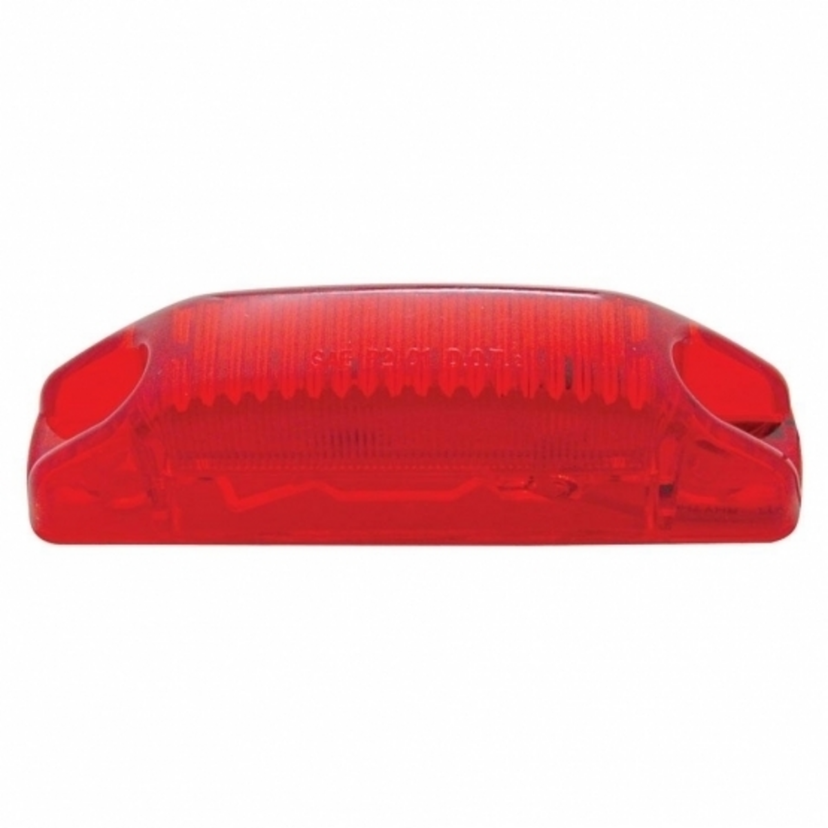 6 LED Rectangular Streamline Light (Clearance/Marker) - Red LED/Red Lens