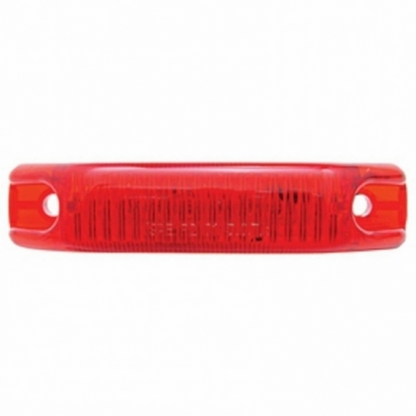 6 LED Rectangular Streamline Light (Clearance/Marker) - Red LED/Red Lens
