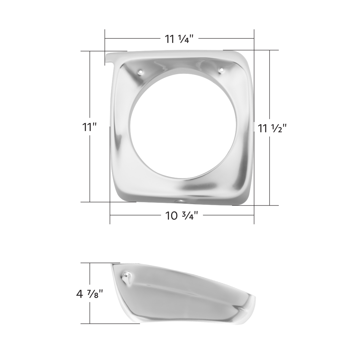 Headlight Bezel For 1967-1969 Ford Truck-L/H
