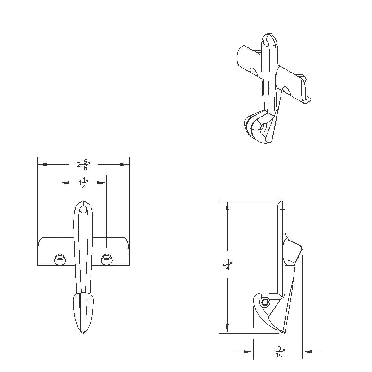 Chrome Plated Rear View Mirror Bracket For 1962-65 Chevy Nova
