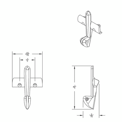 Chrome Plated Rear View Mirror Bracket For 1962-65 Chevy Nova