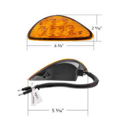 Black LED Projector Headlight With Rear Facing Turn Signal For International Durastar 2002-2018 - Driver
