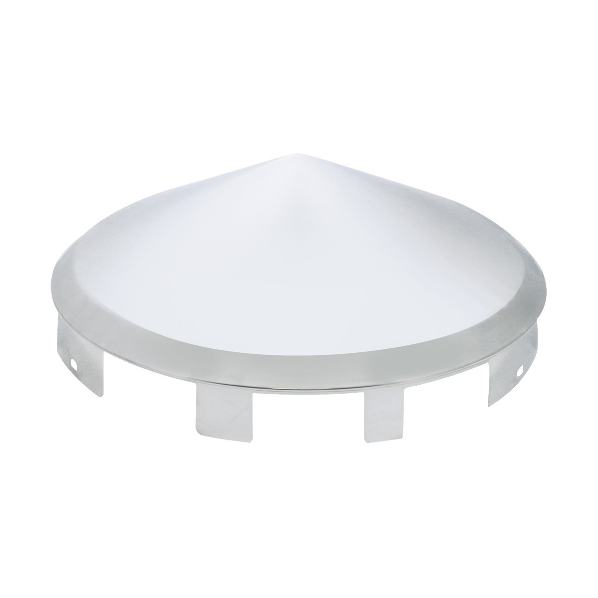 Universal Stainless Pointed Front Hubcap - 1" Lip