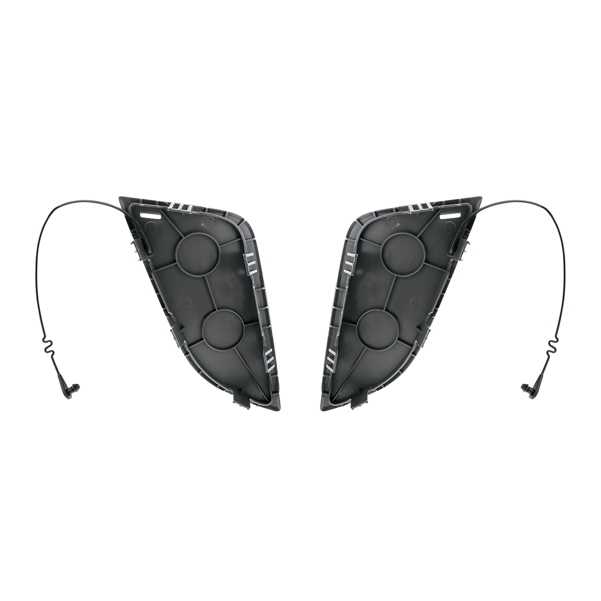 Black Tow Hook Access Covers For 2018-2024 Freightliner Cascadia (Pair)