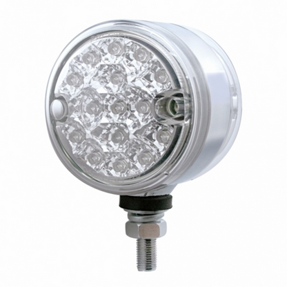 30 LED 3" Dual Function Reflector Double Face Light - Amber & Red LED/Clear Lens