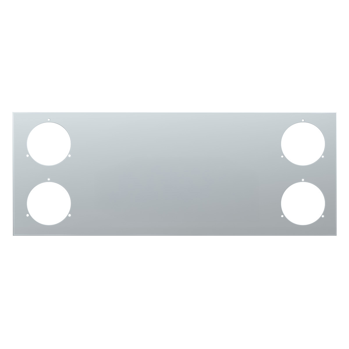 33-3/4" Stainless Steel Rear Center Light Panel With Four 4" Light Cutouts (No LP Holes)