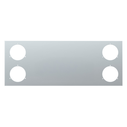 33-3/4" Stainless Steel Rear Center Light Panel With Four 4" Light Cutouts (No LP Holes)
