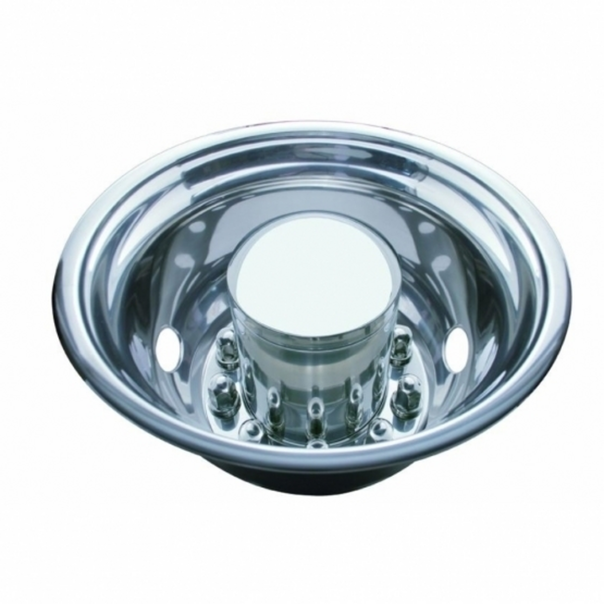 22.5" O.D. Stainless Rear Wheel Simulator Set - 2 Vent Hole, Hub Piloted