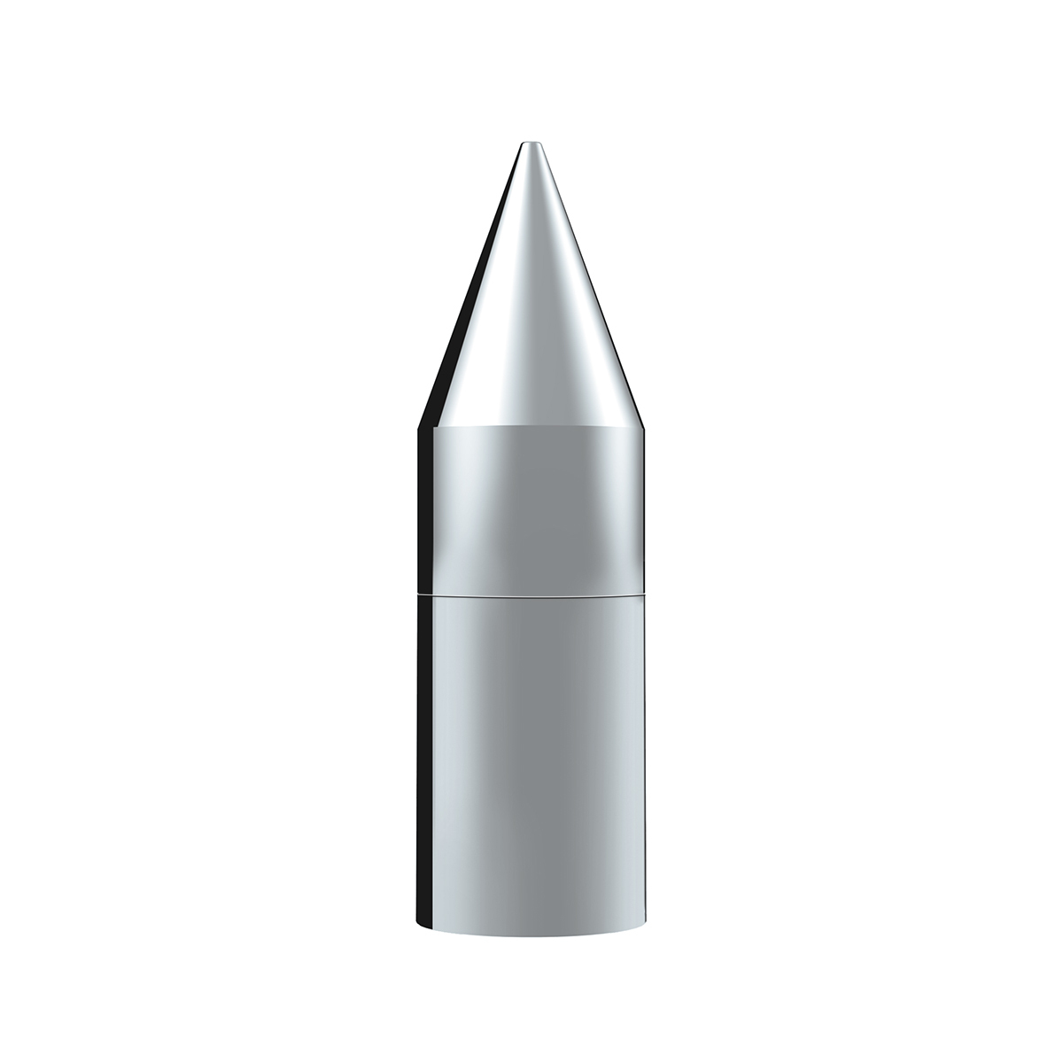 33mm X 7-1/8" Chrome Plastic Tall Spike Nut Cover - Thread-On (Bulk)