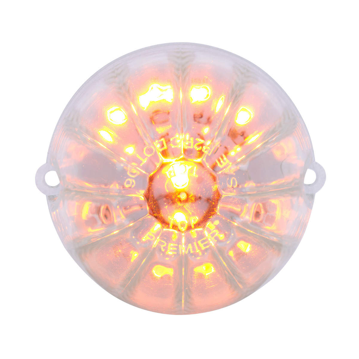 19 LED Watermelon Grakon 1000 Cab Light - Amber LED/Clear Lens