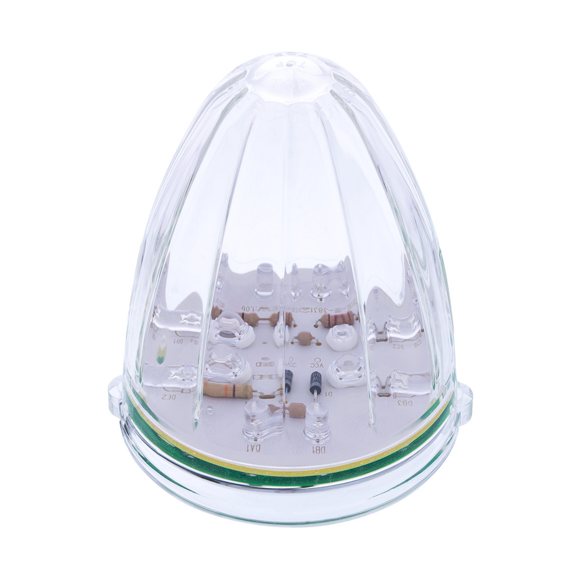 19 LED Watermelon Grakon 1000 Cab Light - Amber LED/Clear Lens