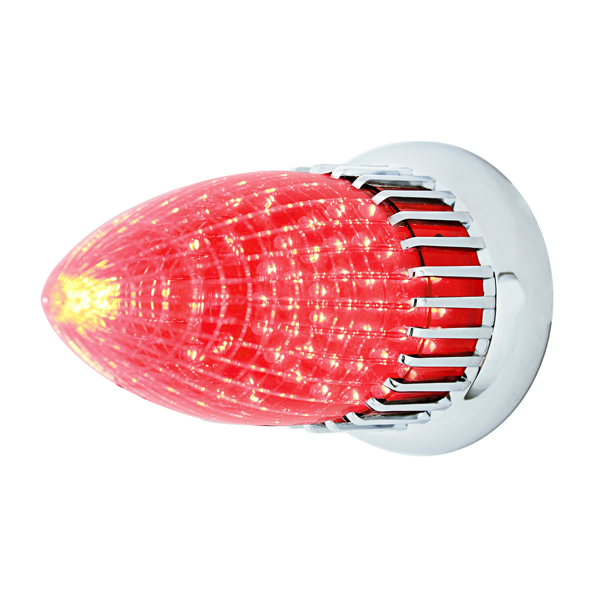 40 LED 1959 Cadillac Style Tail Light With Flush Mount Bezel, Red Lens