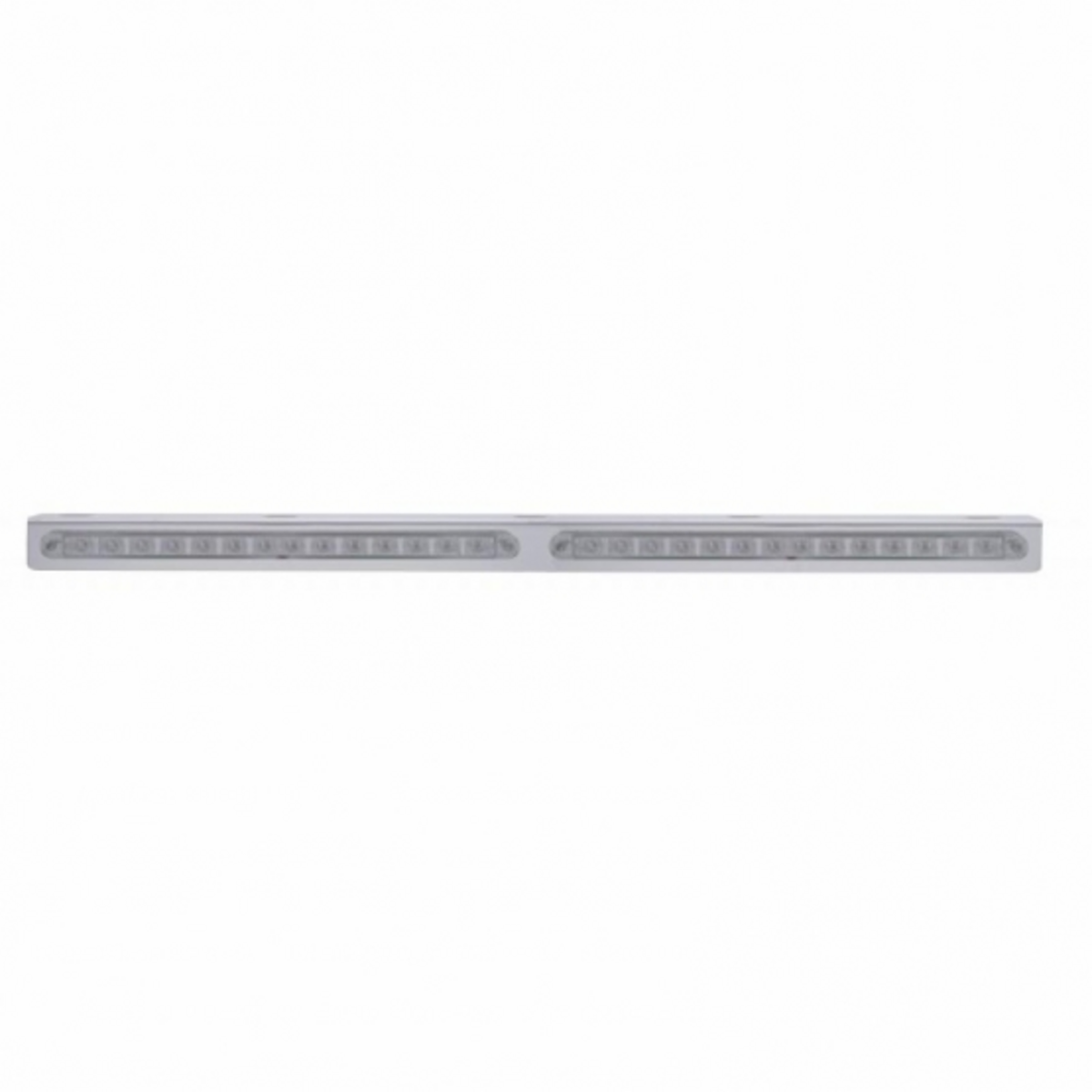 25-5/16" Stainless Light Bracket With 2X 14 LED 12" Light Bars - Red LED/Clear Lens
