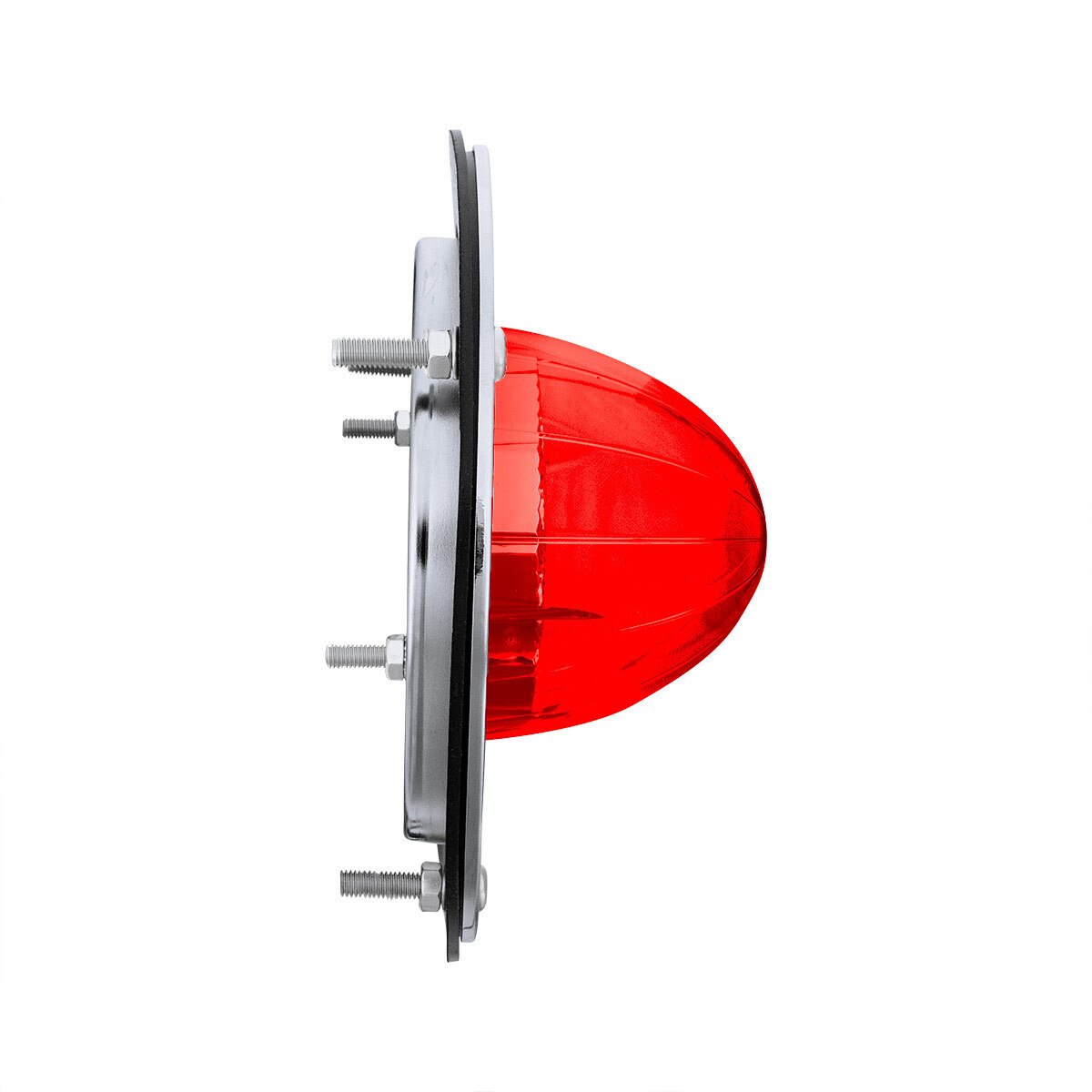 17 LED Dual Function Watermelon Reflector Light Sleeper Bunk Kit With 304 SS Bezel-Red LED/Red Lens