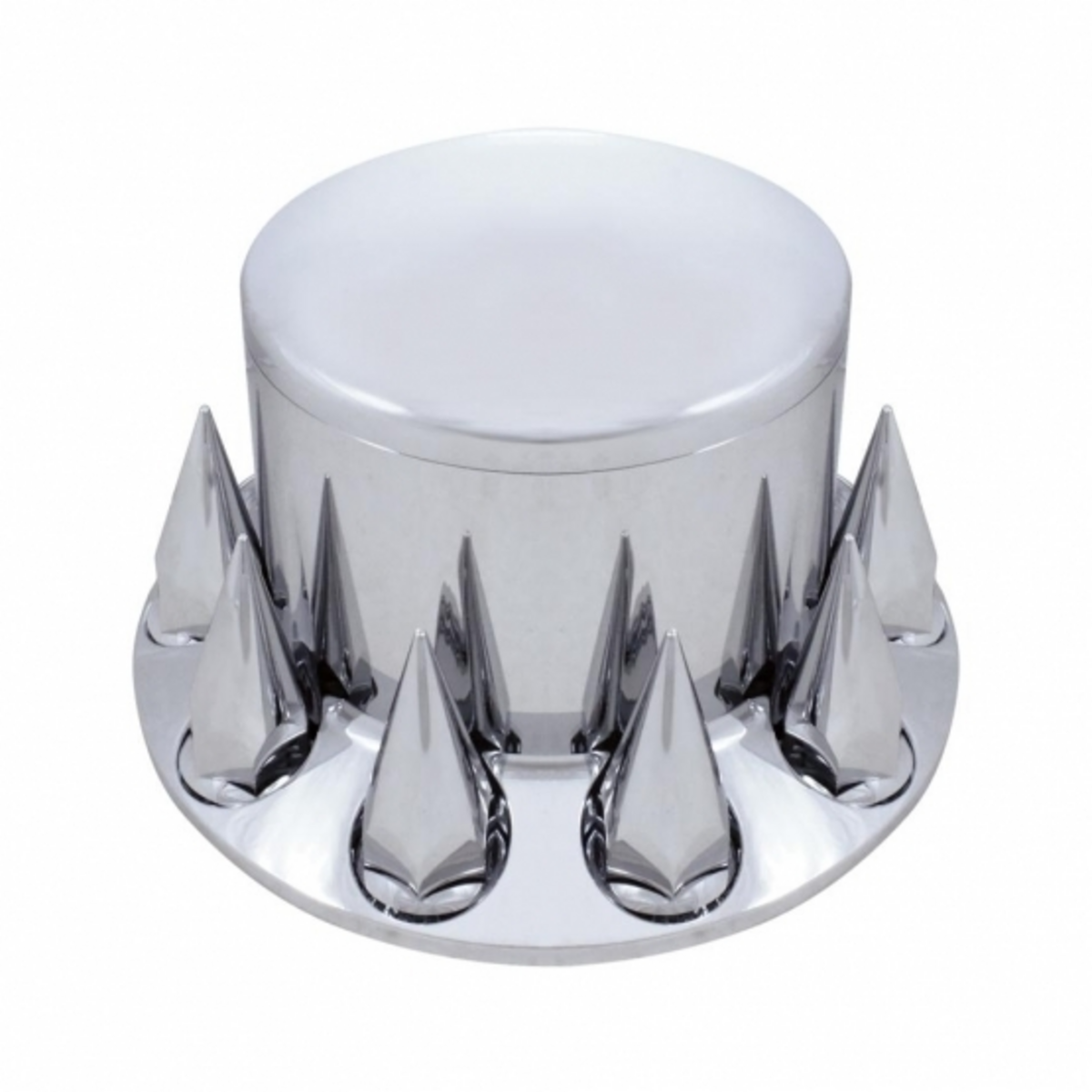 Dome Rear Axle Cover With 33mm Spike Thread-On Nut Covers - Chrome