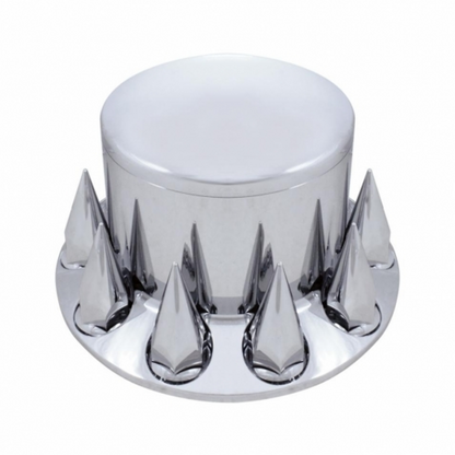 Dome Rear Axle Cover With 33mm Spike Thread-On Nut Covers - Chrome
