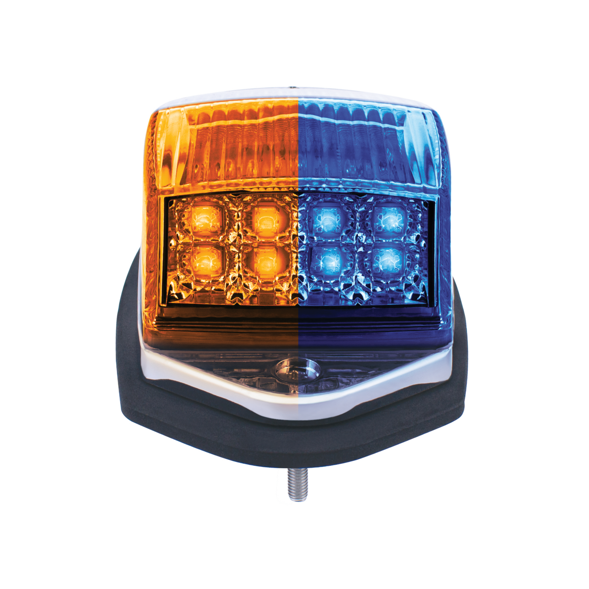 Double Fury 17 LED Grakon 5000 Style Square Cab Light - Amber & Blue LED/Clear Lens