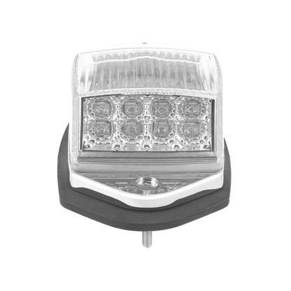 Double Fury 17 LED Grakon 5000 Style Square Cab Light - Amber & Blue LED/Clear Lens