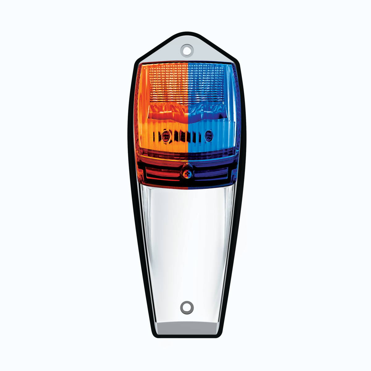 Double Fury 17 LED Grakon 5000 Style Square Cab Light - Amber & Blue LED/Clear Lens