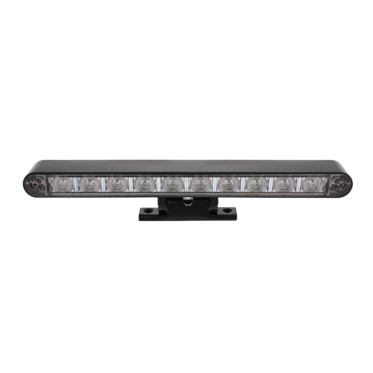 10 LED Dual Function 3rd Brake Light With Black Swivel Pedestal Base - Red LED/Clear Lens