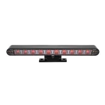 10 LED Dual Function 3rd Brake Light With Black Swivel Pedestal Base - Red LED/Clear Lens