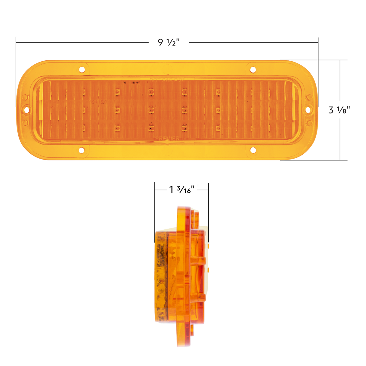 25 LED Sequential Front Parking Light For 1967-1972 GMC Truck-Amber Lens