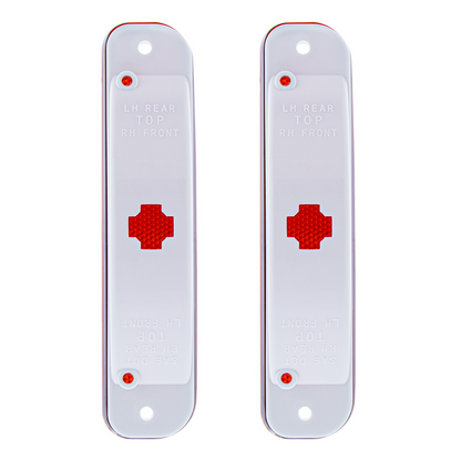 Side Marker Light With Stainless Steel Trim For 1973-80 Chevy Truck, Red Lens (Box of 2)