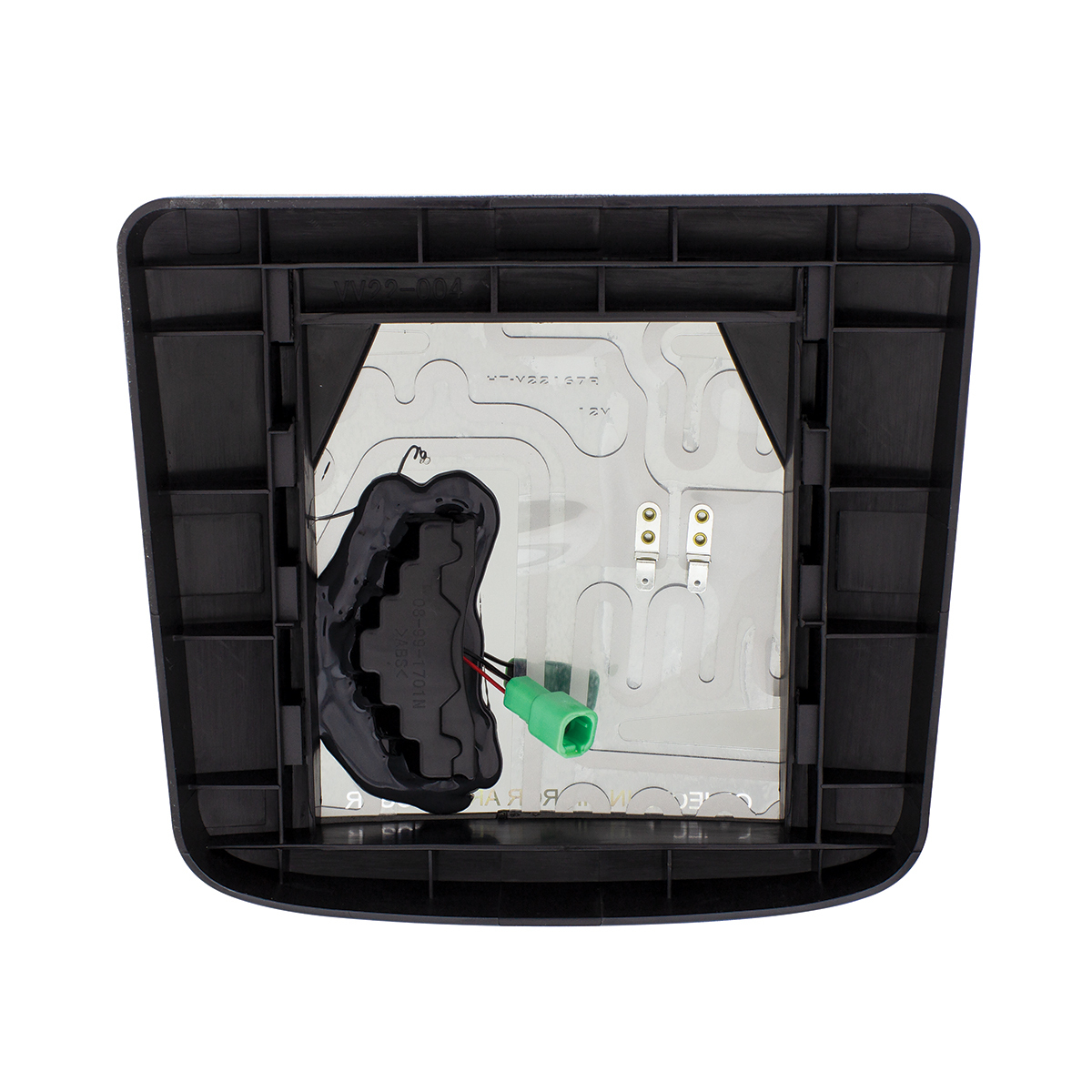 Heated Auxiliary Convex Mirror With LED Turn Signal For 2012-2017 Volvo VNL - Passenger