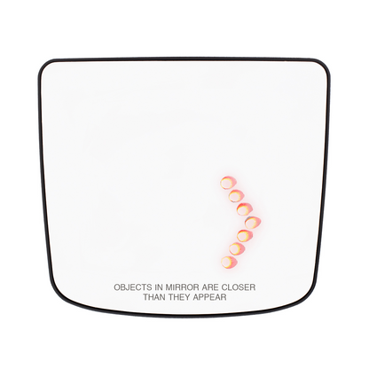 Heated Auxiliary Convex Mirror With LED Turn Signal For 2012-2017 Volvo VNL - Passenger