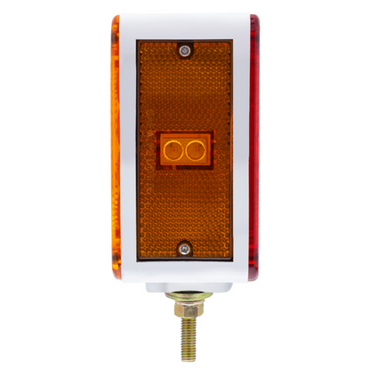52 LED Double Stud Double Face Turn Signal Light (Passenger) - Amber & Red LED/Amber & Red Lens