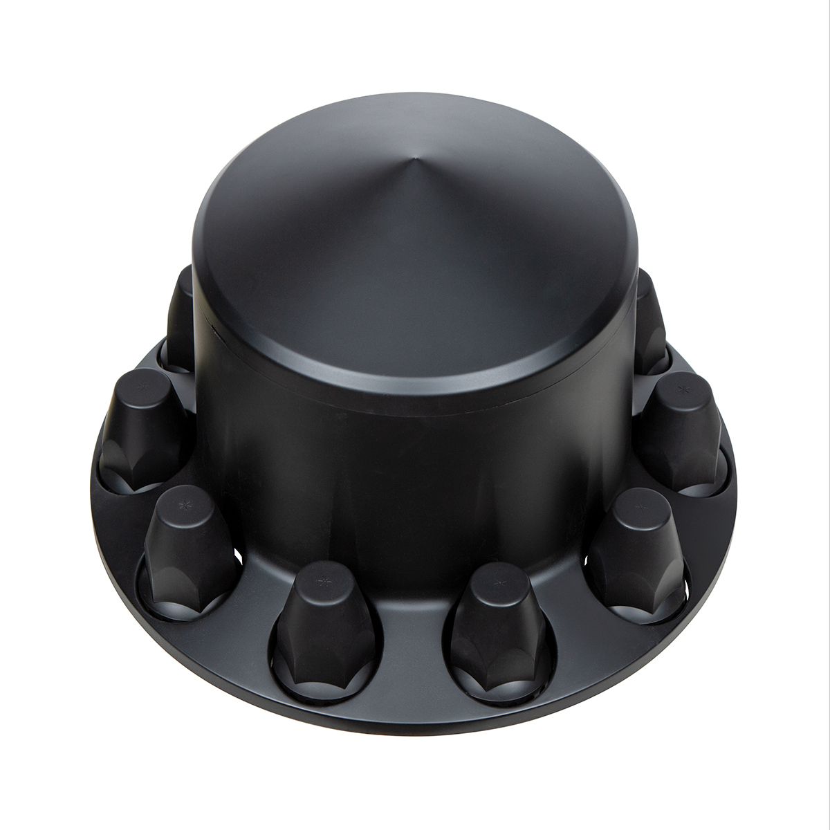 Pointed Rear Axle Cover With 33mm Standard Thread-On Nut Covers - Matte Black
